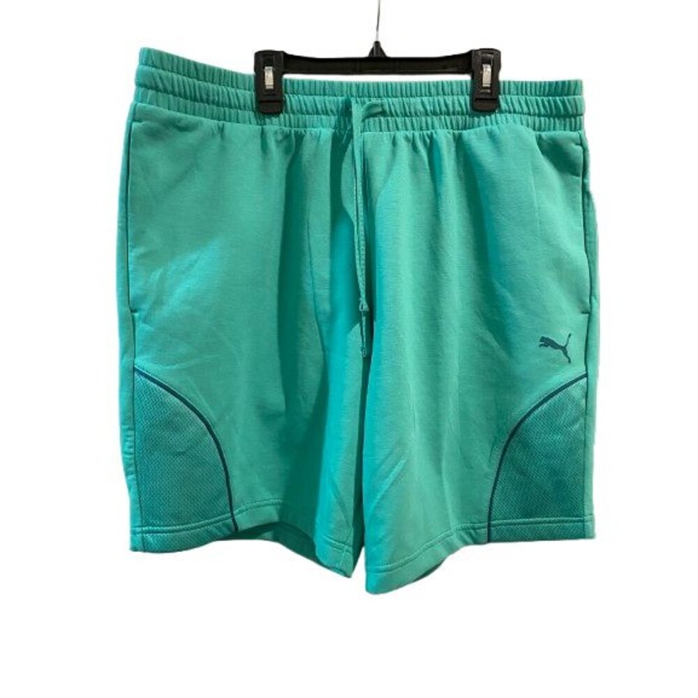 Men's XL Athletic Shorts Puma Green w/ Drawstring and pockets 8 Inch Sport